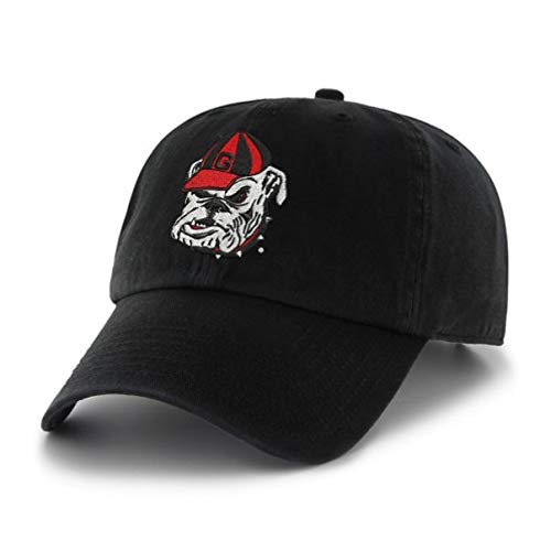 47 NCAA Georgia Bulldogs Mens Clean Up Adjustable Hat Clean Up Adjustable Hat, Black Alternate, One Size