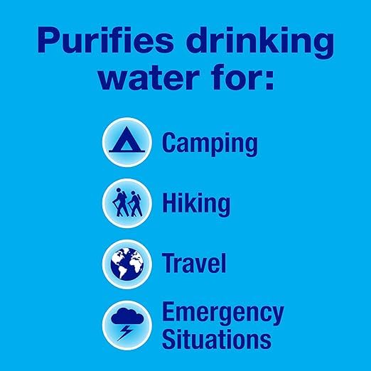 Potable Aqua Water Purification Tablets with PA Plus, Portable and Effective Water Purification Solution for Camping, Hiking, Emergencies, Natural Disasters and International Travel, Two 56ct Bottles