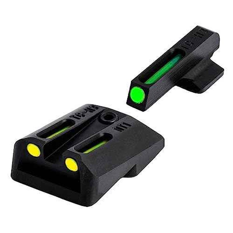 Truglo TFO Tritium & Fiber-Optic Handgun Sight | Durable Compact High-Visible Front & Rear Night Sight Set, Compatible with 1911 Handguns
