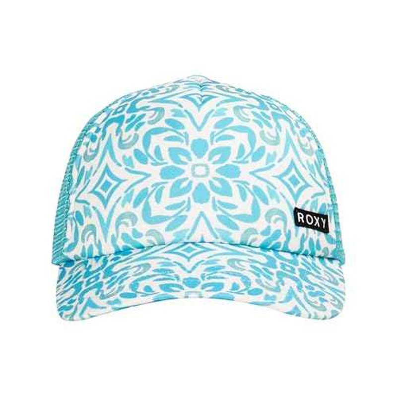 Roxy Girls' Honey Coconut Trucker Hat - Breathable Mesh Snapback, Curved Visor
