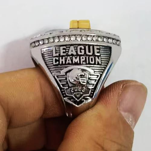 guancrown Fantasy Football Championship 2024 Ring Award Prize Sports Winner FFL Champion Ring (size 8, ring with box)