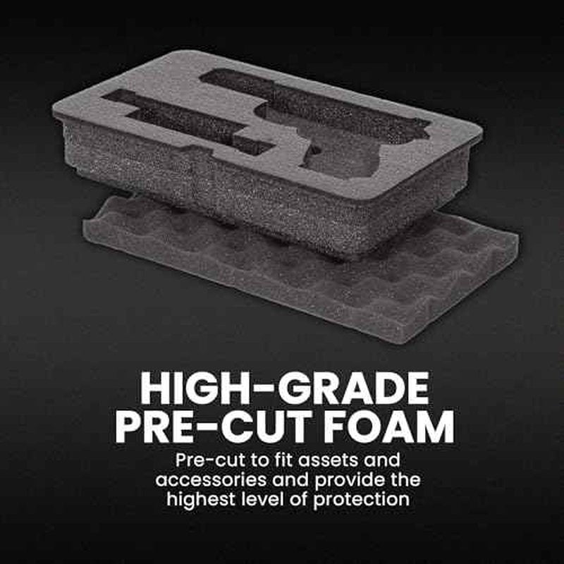 NANUK 909 Hard Case with Custom Foam Insert for Glock Single Sporting Gear, Short Multipurpose Case - IP67 Waterproof Sporting Gear Storage, Made in North America ? (12.6¡± x 9¡± x 4.4¡±)