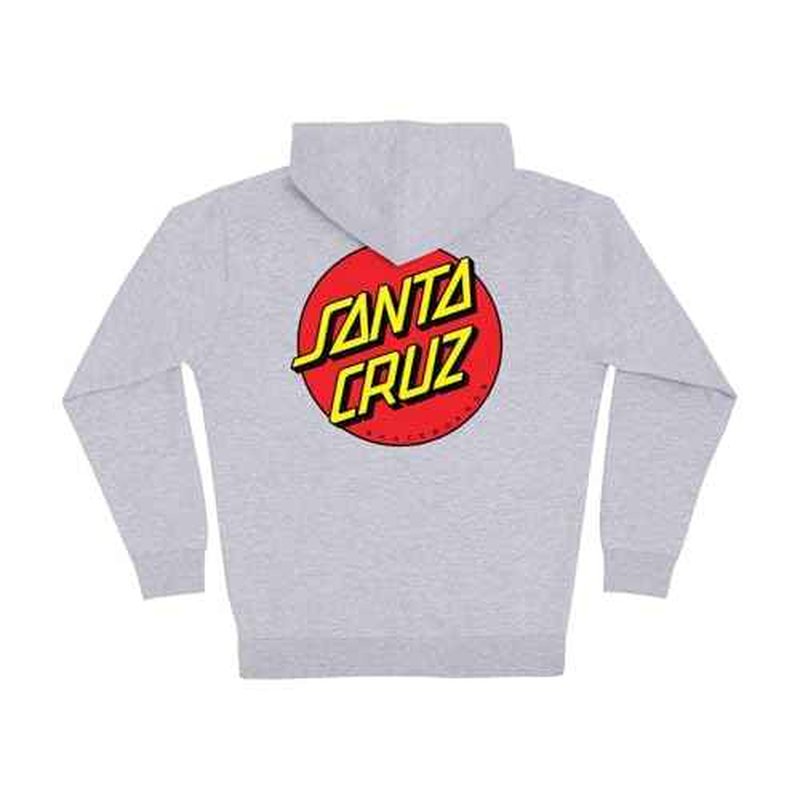 SANTA CRUZ Classic Dot Zip Hooded Heavyweight Sweatshirt Maroon XL Mens