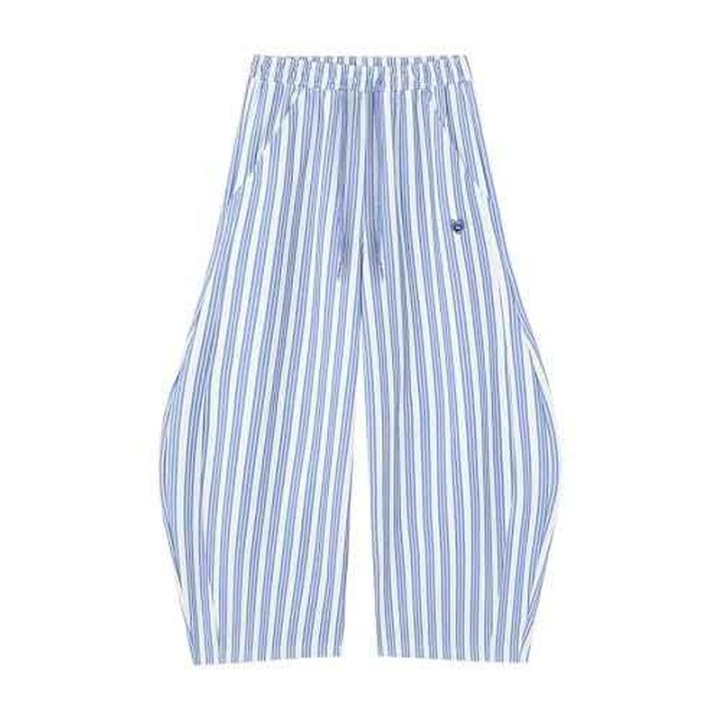 Aelfric Eden Baggy Wide Leg Sweatpants for Women Striped Sweat Pants Elastic Waist Lantern Trouser