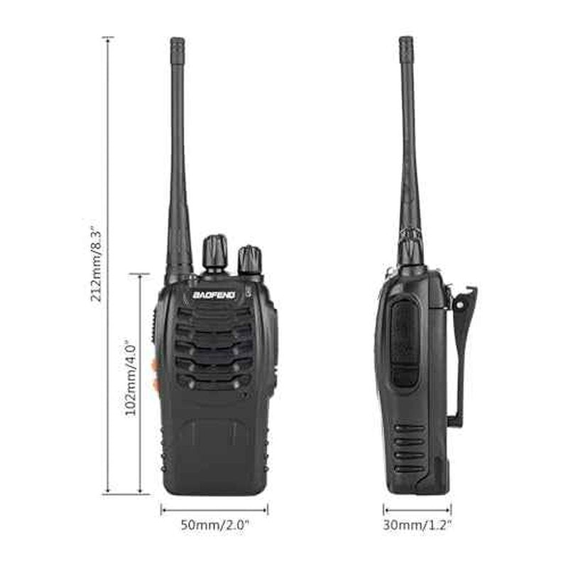 Baofeng Radio 888S Walkie Talkies Rechargeable Walkie-Talkies Long Range with Earpieces for Adults, 2 Way Radios Kids walkie talkies 12 Pack with one Programming Cable