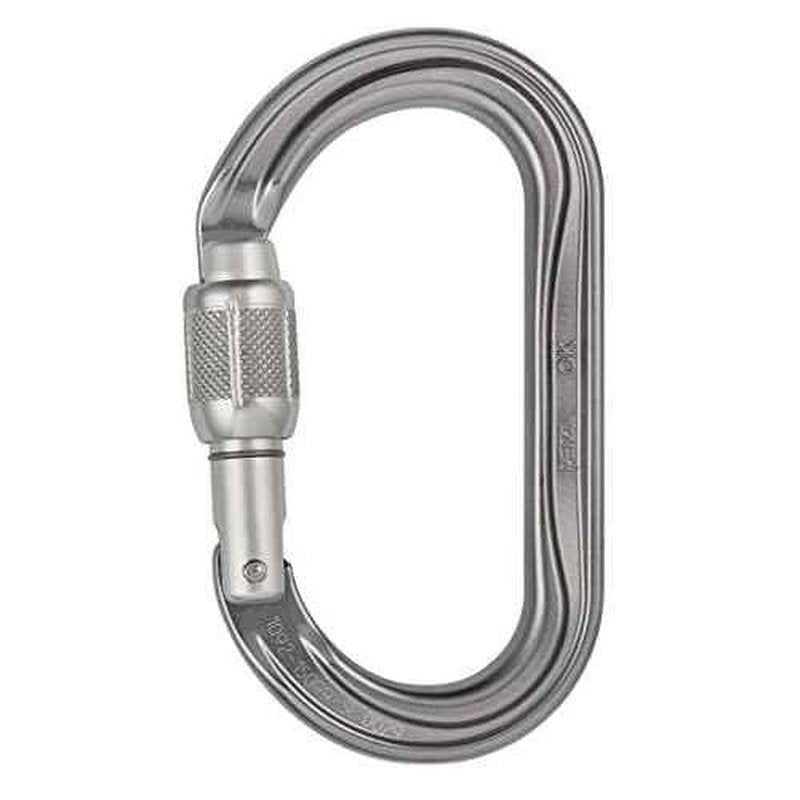 Petzl OK Carabiner - Oval Carabiner for Use with Pulleys and Ascenders for Climbing and Glacier Travel