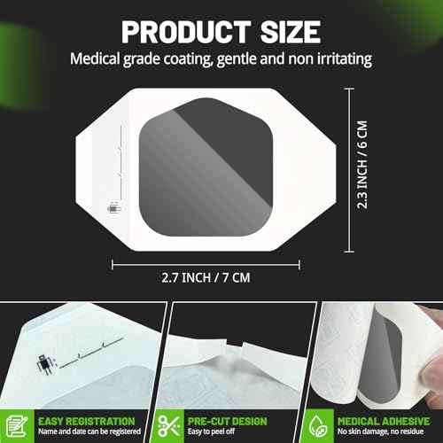 Transparent Film Dressing 2.3x2.7 inch 50 Packs Waterproof Clear Bandages for Swimming, Showering, Post Surgical, IV Shield, Tattoo Aftercare Bandages Shower Shield Wound Cover