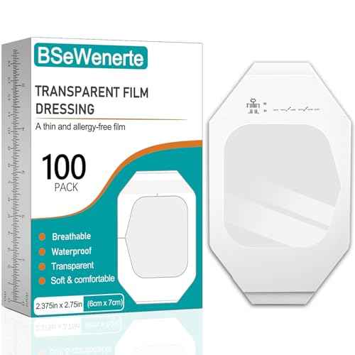 Transparent Film Dressing 100 Packs 2.37" x 2.75" Waterproof Clear Bandages for Tattoo Aftercare Bandage,Scar Therapy,Wound Care