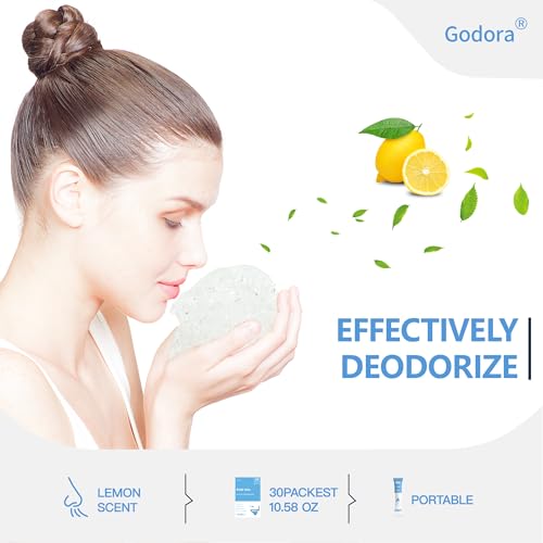 Godora 30 Packs ECO-Friendly Toilet Poo Gel Powder, Portable & Fast-Absorbing Camping Toilet Chemicals, Rapidly Biodegradable Eco Poo Gel for Portable Toilet, Outdoor Portable Bedpans & Emergencies