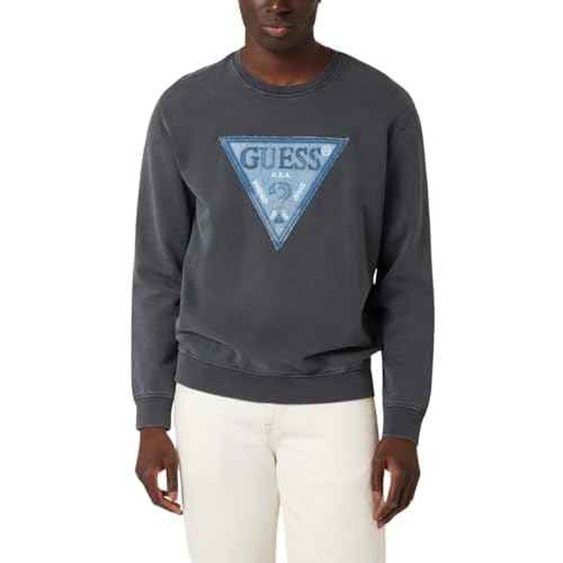 GUESS Men's Eco Triangle Patch Sweatshirt