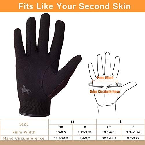 Peicees Horse Riding Gloves Professional Equestrian Riding Gloves for Women/Men/Kids Touchscreen Horseback Riding Gloves for Horse Riding Cycling Motorcycle and Outdoors Black/Coffee