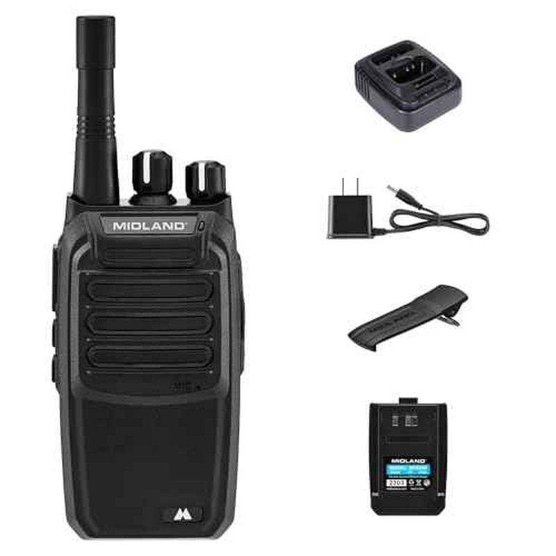 Midland ? BizTalk BR200 Business Radio ? 2W Industrial Grade Two Way Radio ? Compact Size ? High Performance Walkie Talkie ? 250,000 Square Feet of Coverage