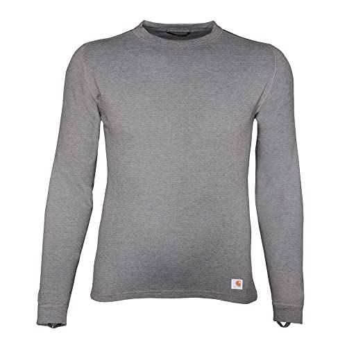 Carhartt Men's UH0155 Force® Heavyweight Base Layer Crewneck Top - 2X-Large Tall - Shadow Heather