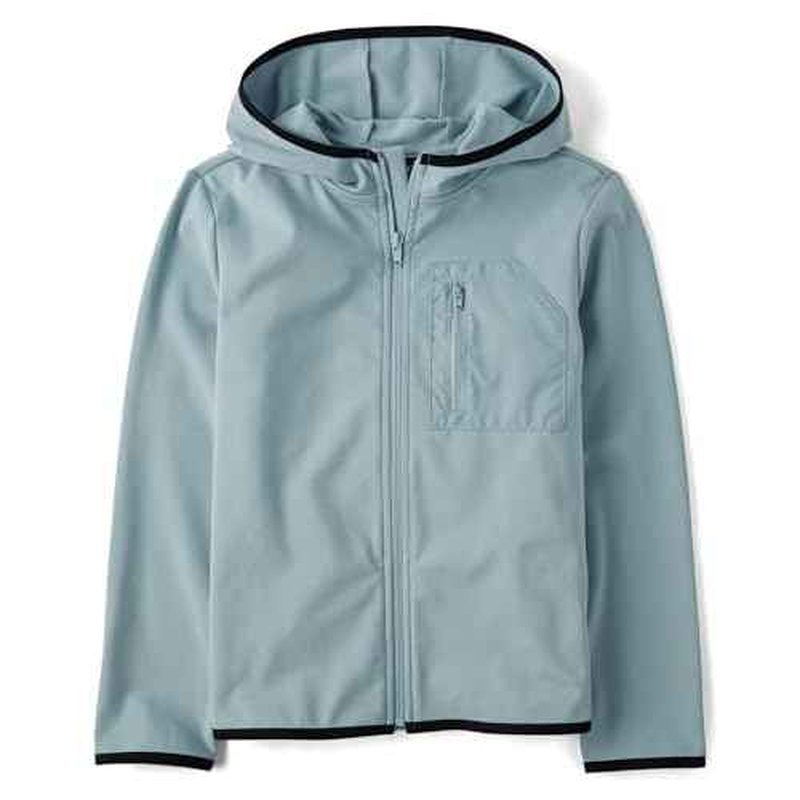 The Children's Place Boys' Soft Tech Hooded Full Zip Up Sweatshirt