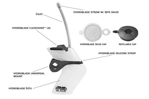 XLAB Hydroblade Road Edition Vertical Front Hydration System Clear