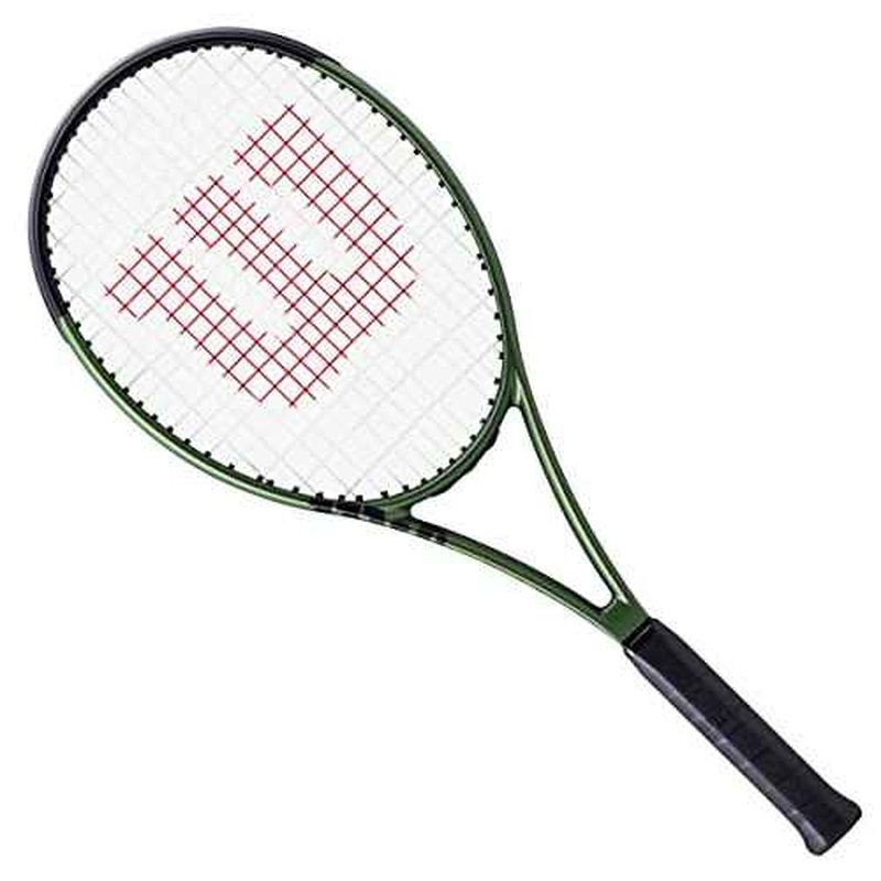 WILSON Blade Team V8 Strung Tennis Racquet - Economical Quality Intermediate Racquet - 4-1/8 Grip, Green and Black