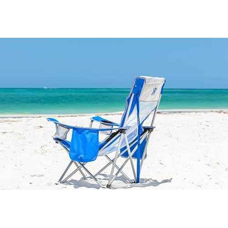 Kijaro Beach Sling Chair with Cooler Pocket - Various Fun Colors & Patterns - Perfect Beach Folding Chair and Camping Chair - Includes a Detachable Pillow