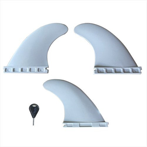 Funktion Nylon Flex Fin Set Future fin 3pcs per Set in White Colour FKGF-F437W