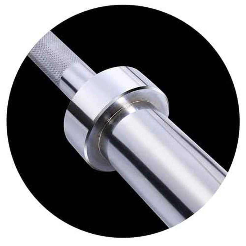 Fitvids Olympic Bar for Weightlifting and Power Lifting Barbell, 700-Pound Capacity (6 Feet, Silver)