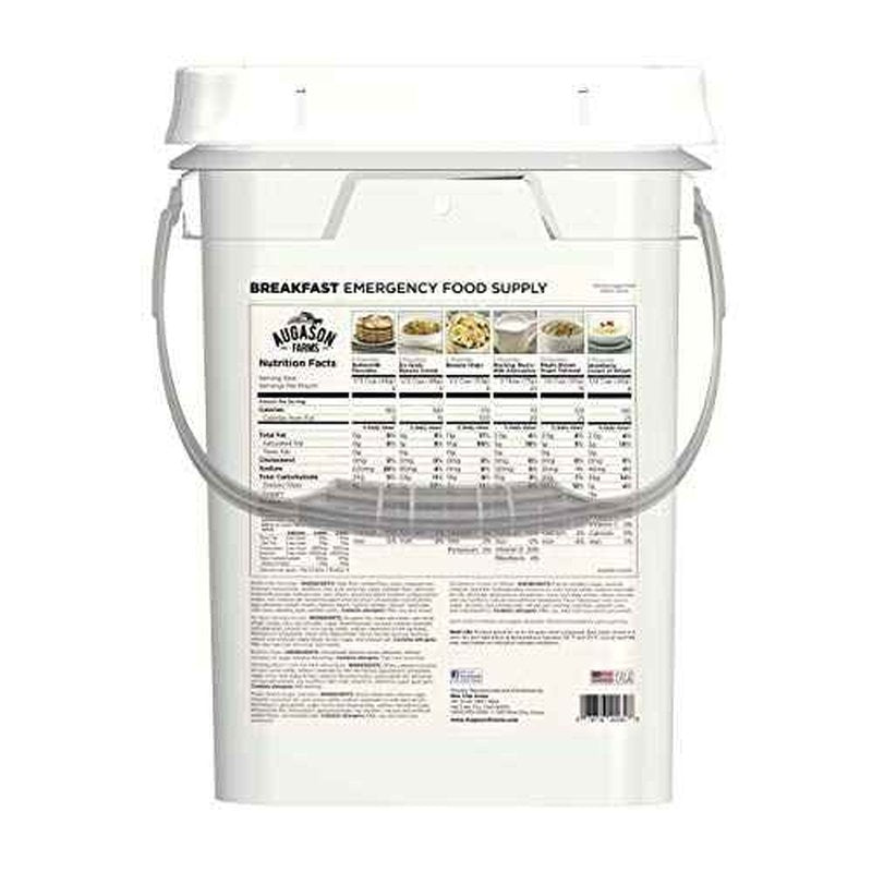 Breakfast Variety Kit Emergency Food Supply, 162 Servings, 20 Year Shelf Life, 6 Breakfast Varieties - Dehydrated Meals, Survival Food Camping Essentials, 4 Gallon Bucket