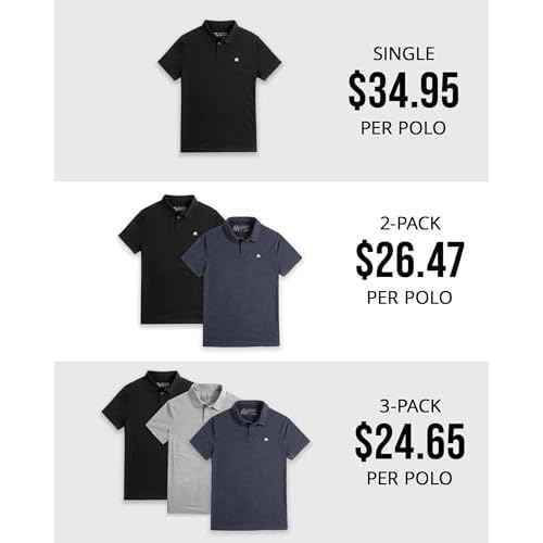 INTO THE AM Men's Polo Shirts - Fitted Short Sleeve Collar Shirt for Men S - 4XL