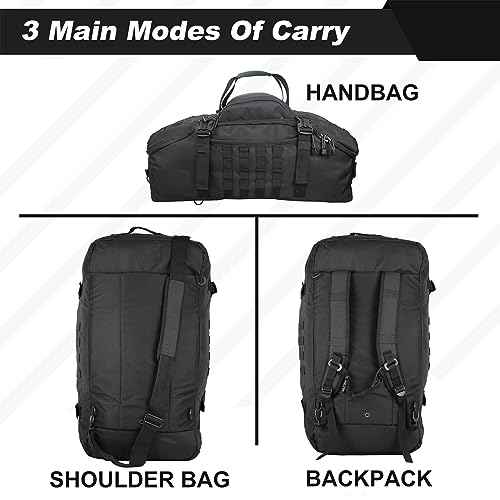 3 In 1 Military Backpack Travel Duffle Bag for Weekender Gym Traveling Workout Deployment