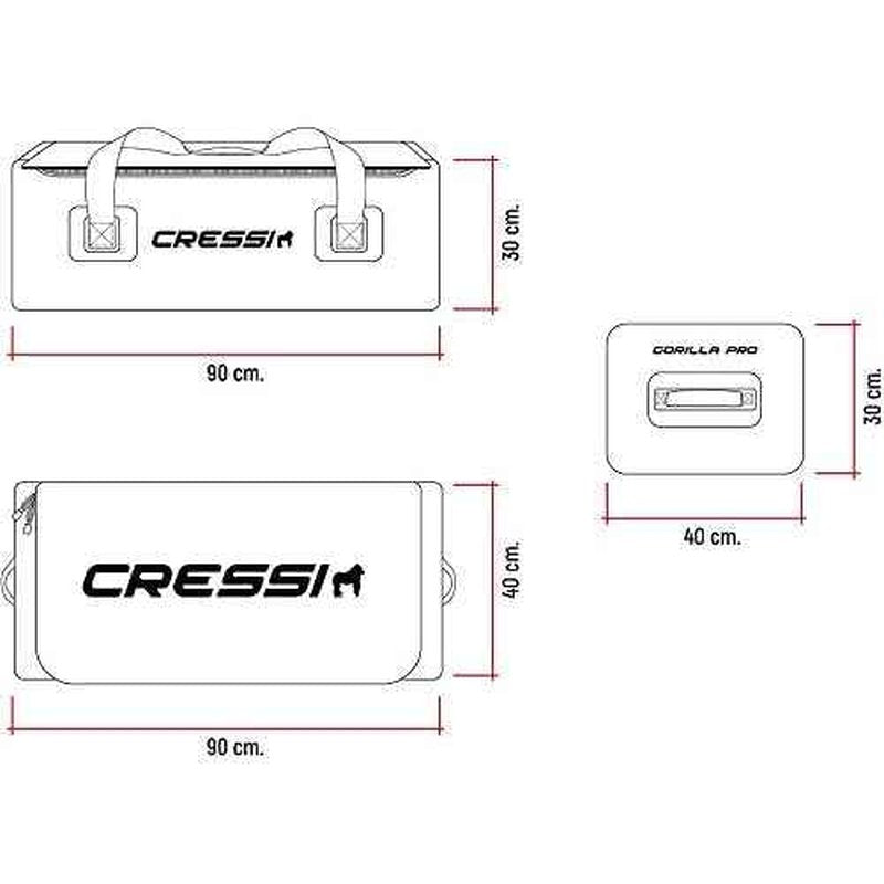 Cressi Waterproof Bag for Scuba and Freediving Equipment - Large & Roomy Bag: 135 Liters Capacity | Gorilla Pro XL