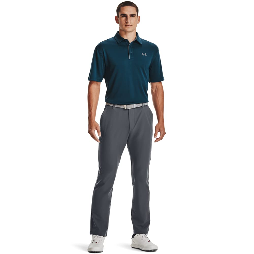 Under Armour Men's Tech Golf PoloDISC, Blue Note (413)/Pitch Gray, Medium