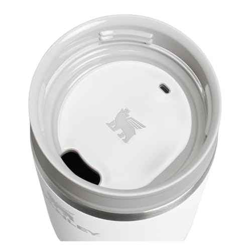 Stanley Cafe To Go Travel Mug 16 oz | Leakproof Two-Part Drink Through Lid | Tumbler Cup for Coffee, Tea and Drinks | Insulated Stainless Steel Coffee Mug | BPA-Free | Frost
