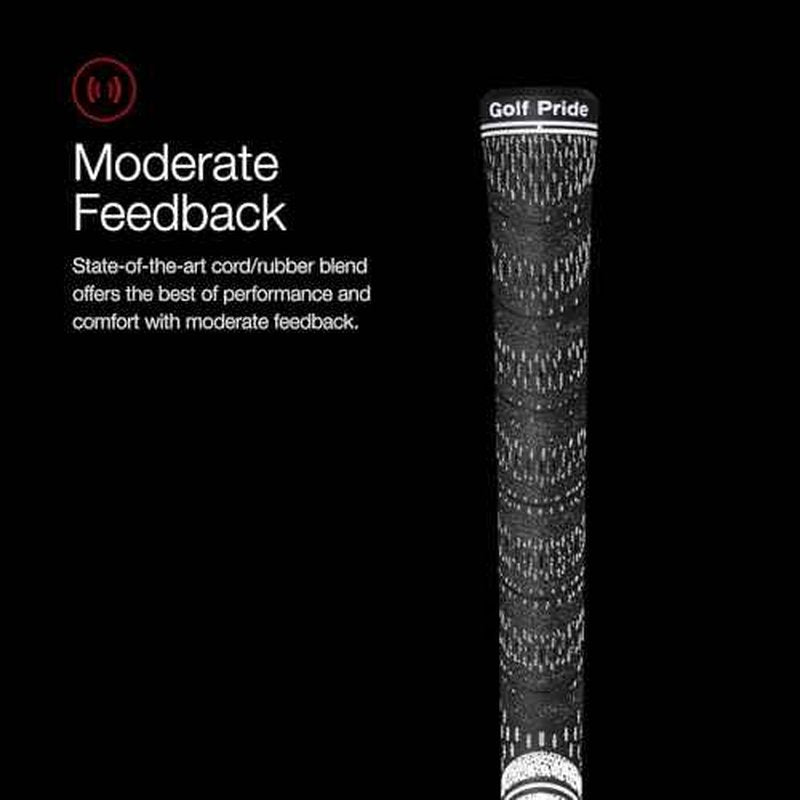 Golf Pride MCC Golf Club Grip - All-Weather Hybrid Grip - Brushed Cotton Cord & Pebbled Texture - Moisture-Wicking Technology - White