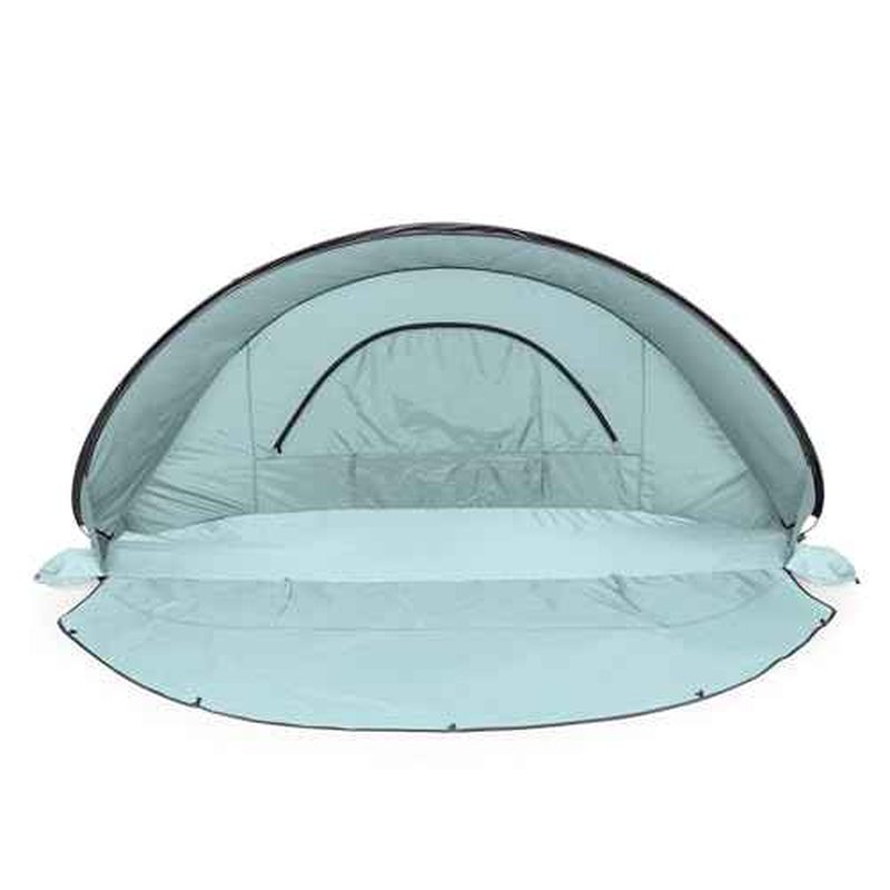 PICNIC TIME Manta Portable Beach Tent, Fully-Assembled Pop Up Tent, Beach Shade and Sun Shelter, Instant Outdoor Shade with Carrying Bag for Outdoors and UPF50+ UV Protection, (Light Blue)