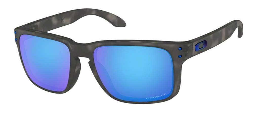 Oakley Holbrook OO9102 9102G7 57M Matte Black Tortoise/Prizm Sapphire Polarized Square Sunglasses For Men + BUNDLE Accessory Leash Kit + BUNDLE with Designer iWear Eyewear Kit