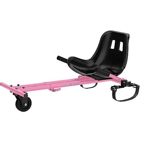 Hover-1 Buggy Hoverboard Attachment - Compatible with Most 6.5" & 8" Electric Hoverboards, Hand-Operated Rear Wheel Control, Adjustable Frame & Straps, Easy Assembly & Install Hoverboard Go Kart