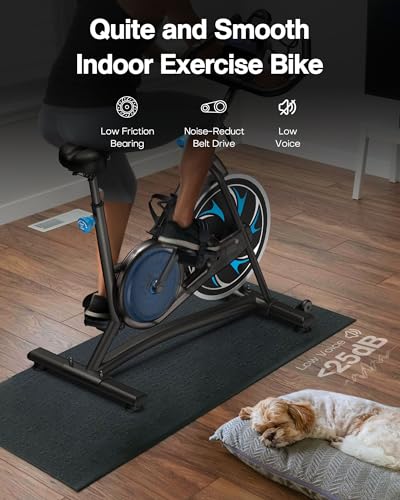 Exercise Bike Indoor Cycling Bike: Fitness Stationary Bike Machine for Home Cardio Gym - 300lbs Weight Capacity, Monitor with Pulse, Phone & Bottle holder & Upgraded Version Seat