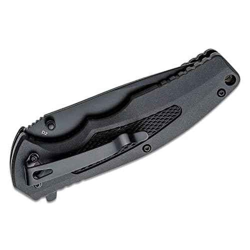 Boker Plus Gemini Nga Assisted Bk Serrated - 3.5" Partially Serrated D2 Blade, Backflipper and Thumbstud with Liner Lock and Fiber Reinforced Synthetic Scales- 01BO506