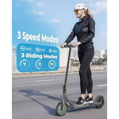 Electric Scooter - 8.5"/10'' Solid Tires, 350W/500W Motor, Up to 19-22MPH and 21-24Miles Long-Range Portable Commuting Scooter for Adults with Double Braking System and App