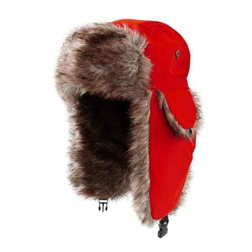 ONWAY Trapper Hat Winter Hats for Women Men with Faux Fur Ear Flaps