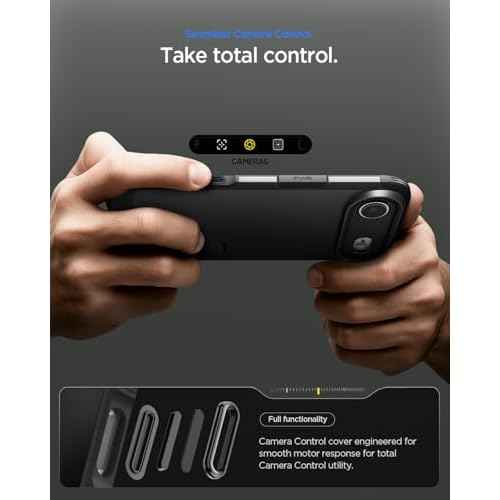 Spigen for iPhone Air Case, Tough Armor T MagFit [Camera Control Button] [Compatible with Magsafe] - Black
