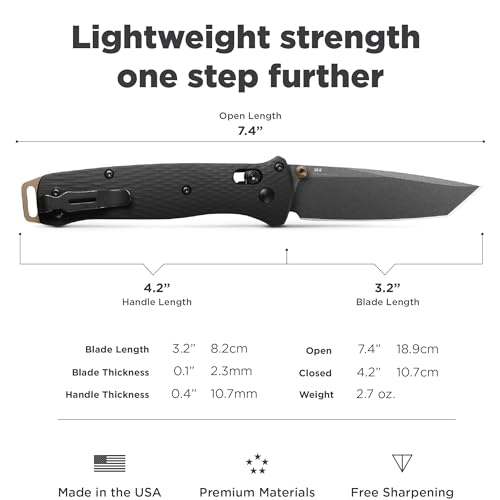 Benchmade - Bailout 537 Tactical Knife with Black Aluminum Handle (537GY-03)