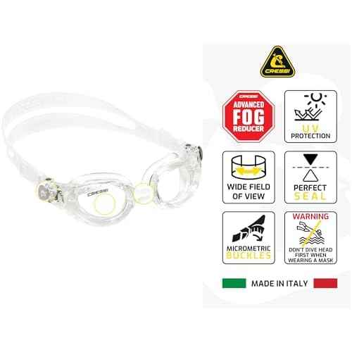 Cressi Swim Goggles for Kids Aged from 7 to 15 Years Old - Excellent Peripheral Vision | Rocks: Made in Italy