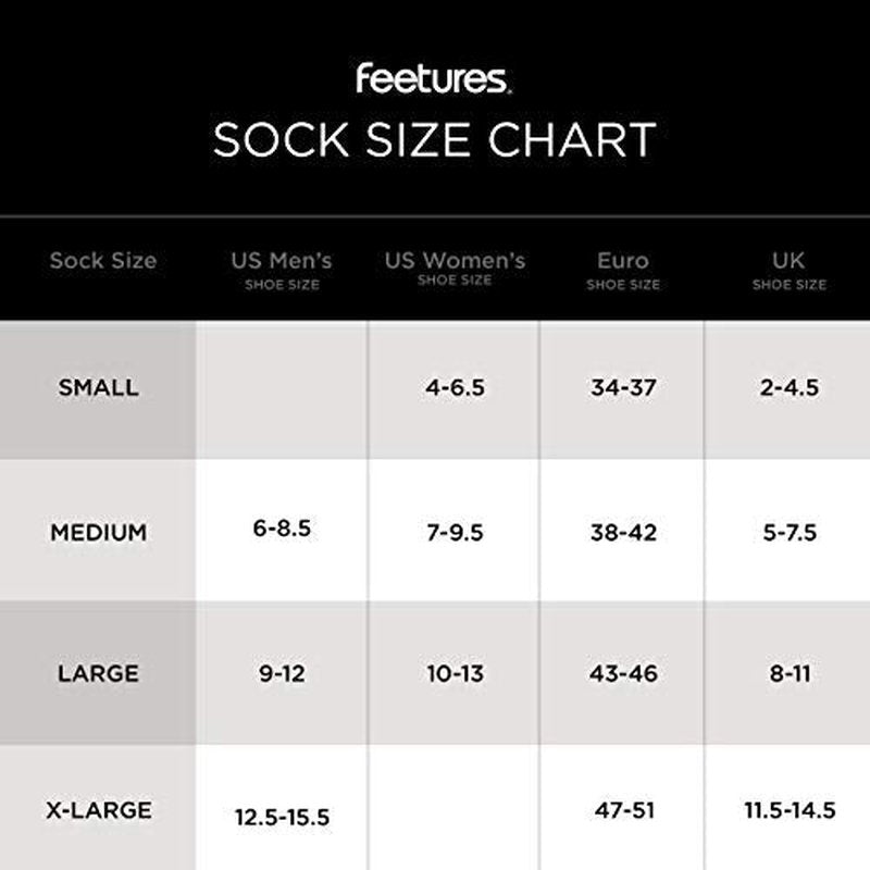 Feetures High Performance Ultra Light Ankle Sock - No Show Socks for Women & Men with Heel Tab - Black, Small - (6 Pair)
