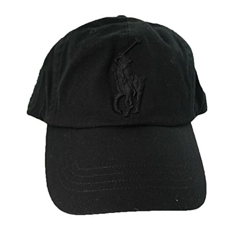 Polo Ralph Lauren Men Big Pony Logo Hat (Black / Black Pony)