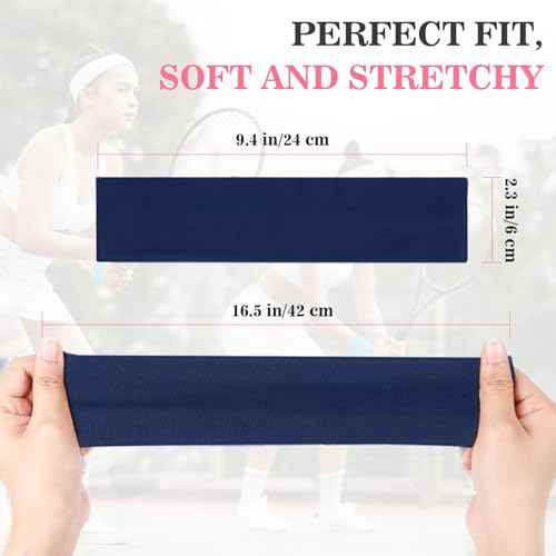8 Pack Headbands for Women, Elastic Soft Hair Bands Non Slip Women's Fashion Headbands for Daily Workout Yoga Running