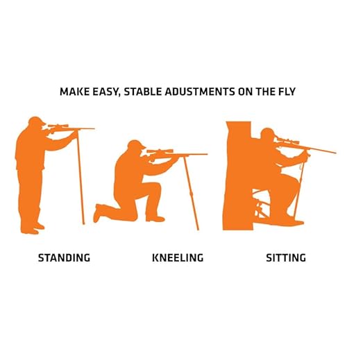 PRIMOS Hunting Trigger Stick Gen3 Shooting Stick, Adjustable Height, Quick-Detach Yoke, Durable and Lightweight, Ideal for Hunting, Shooting, and Photography