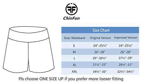 ChinFun Board Shorts Women's Swimswear Tankini Swim Briefs Side Split Swimsuit Bottom Waistband Stretch Boardshorts Beach Trunks Inner Lining White & Sky Blue Size L