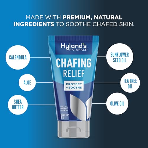 Hyland's Chafing Relief, Cream to Powder Formula, Anti Chafing Cream - 3 Ounce