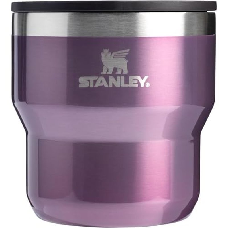 STANLEY Stay-Hot Stacking Camp Cup 10 oz | Press In Drink Through Lid | Cup for Coffee, Tea and Drinks | Insulated Stainless Steel Coffee Mug | BPA-Free | Wisteria Shine