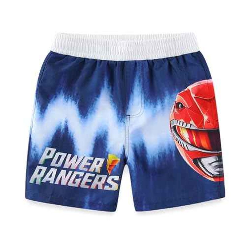Power Rangers Boys UPF 50+ Rash Guard and Swim Trunks for Big Kids