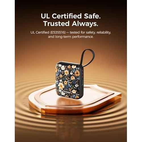 Ocoopa Hand Warmers Rechargeable UT5 Nano ? Slim Electric Pocket Heater, Smart Temp Control, 14Hrs Battery, UL Safety, Artists in Bloom Design, Practical Gifts for Women, Christmas, Outdoor, Office