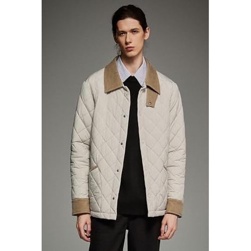 Orolay Men's Lightweight Quilted Puffer Jacket Waterproof Barn Coat Casual Outerwear with Pockets